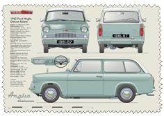 Ford Anglia 105E Deluxe Estate 1961-65 Glass Cleaning Cloth